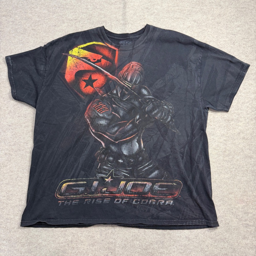 GI Joe The Rise of Cobra Snake Eyes Movie Promo T-Shirt Black 3XL 2009 Hasbro